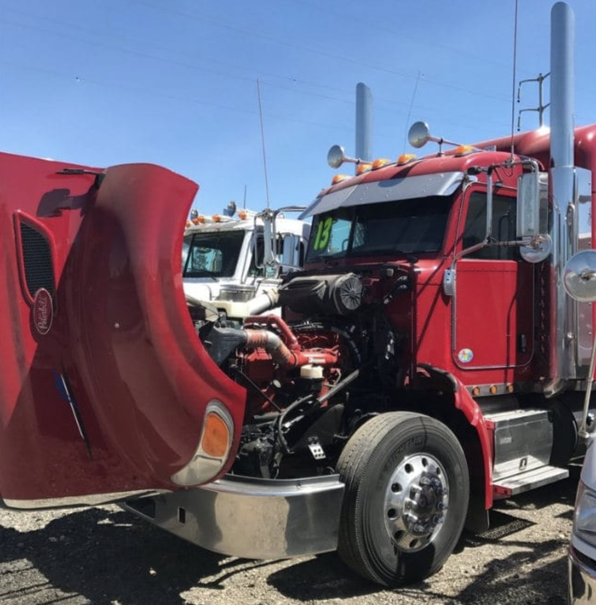 this image shows emergency roadside truck repair in Kalamazoo, MI