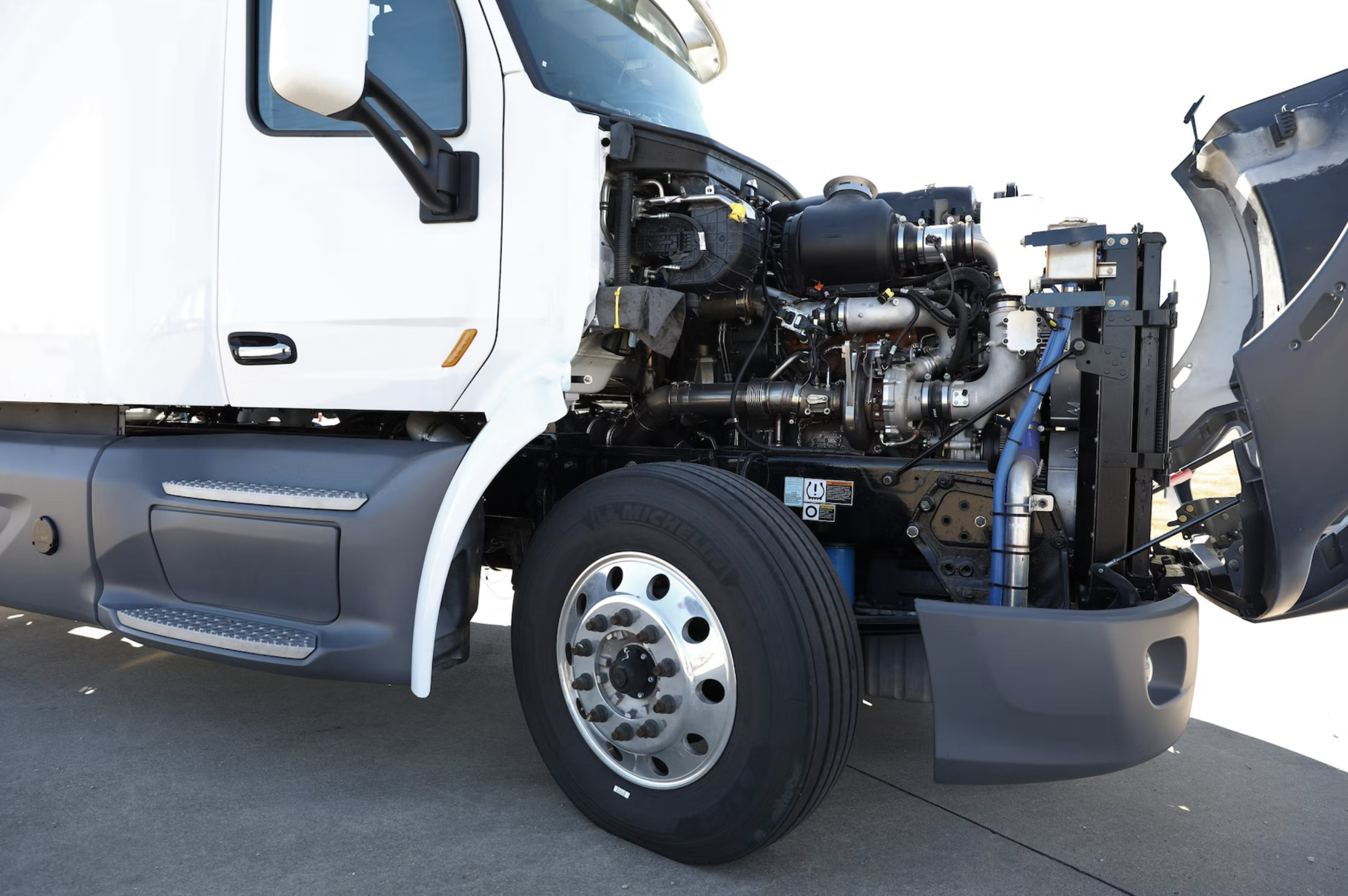 this image shows mobile truck engine repair in Kalamazoo, MI