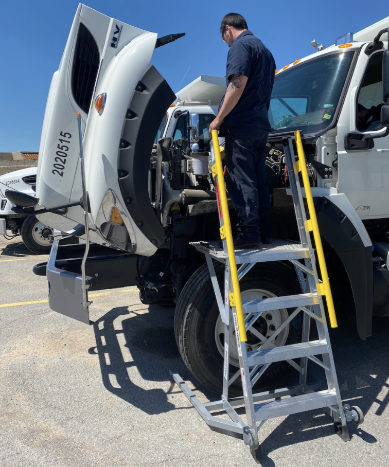 this image shows truck engine repair in Kalamazoo, MI